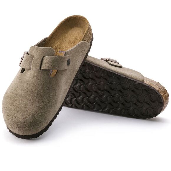 Birkenstocks Suede Slip-On Clogs with Buckle - Picture 6 of 9